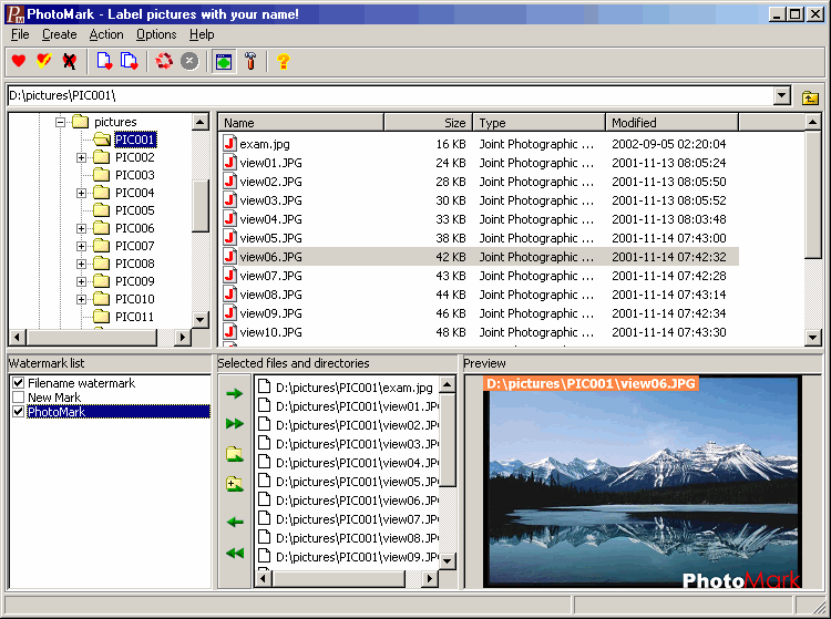 PhotoMark Screenshot